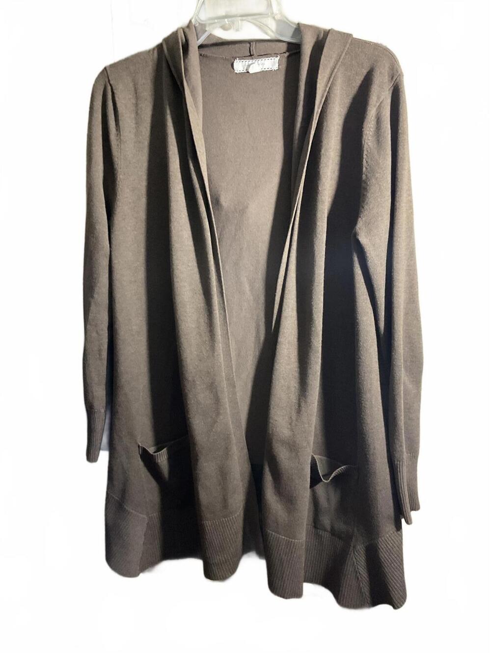 Fontelle Cozy Hooded Cardigan Sweater Large